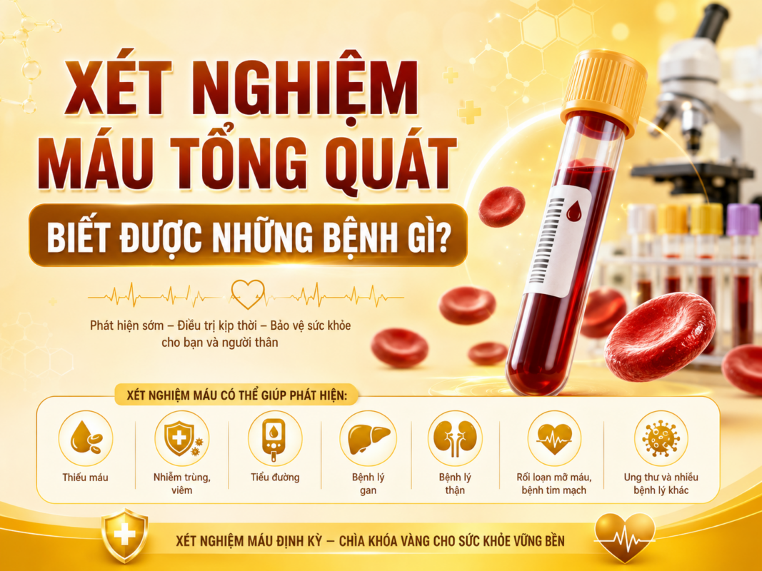 XÉT NGHIỆM MÁU TỔNG QUÁT BIẾT ĐƯỢC NHỮNG BỆNH GÌ?