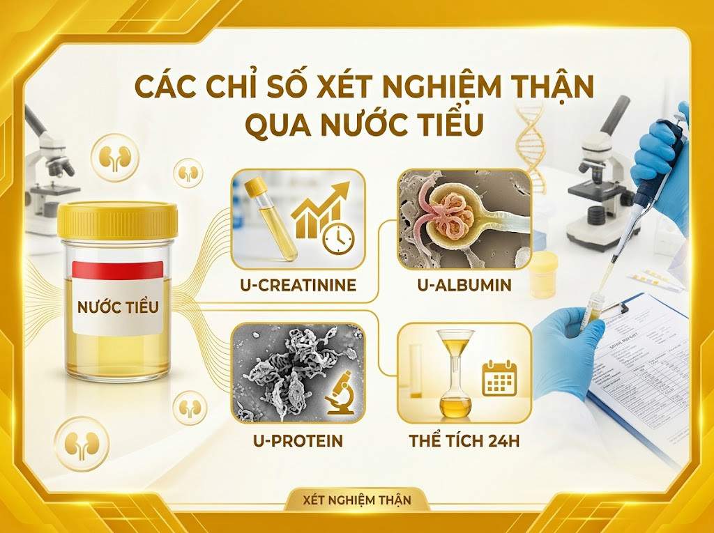 Các chỉ số xét nghiệm thận qua nước tiểu