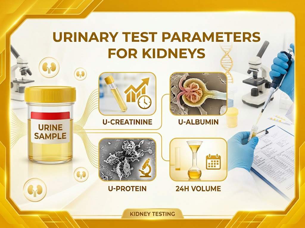 Urinalysis markers for kidney function