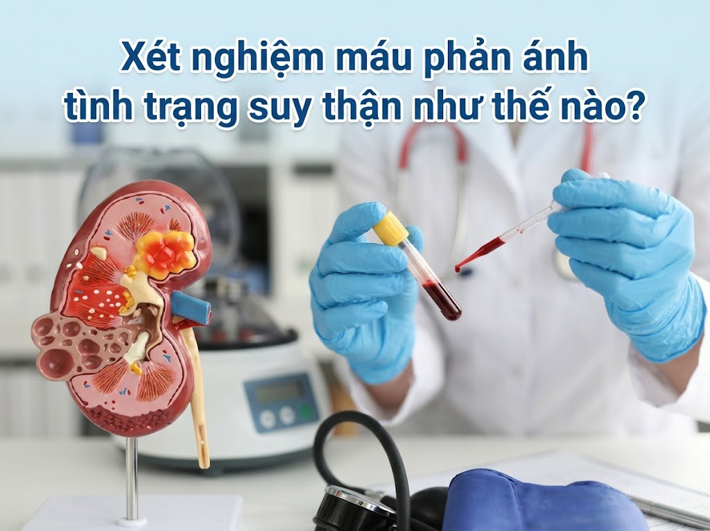 Xét nghiệm máu phản ánh tình trạng suy thận như thế nào