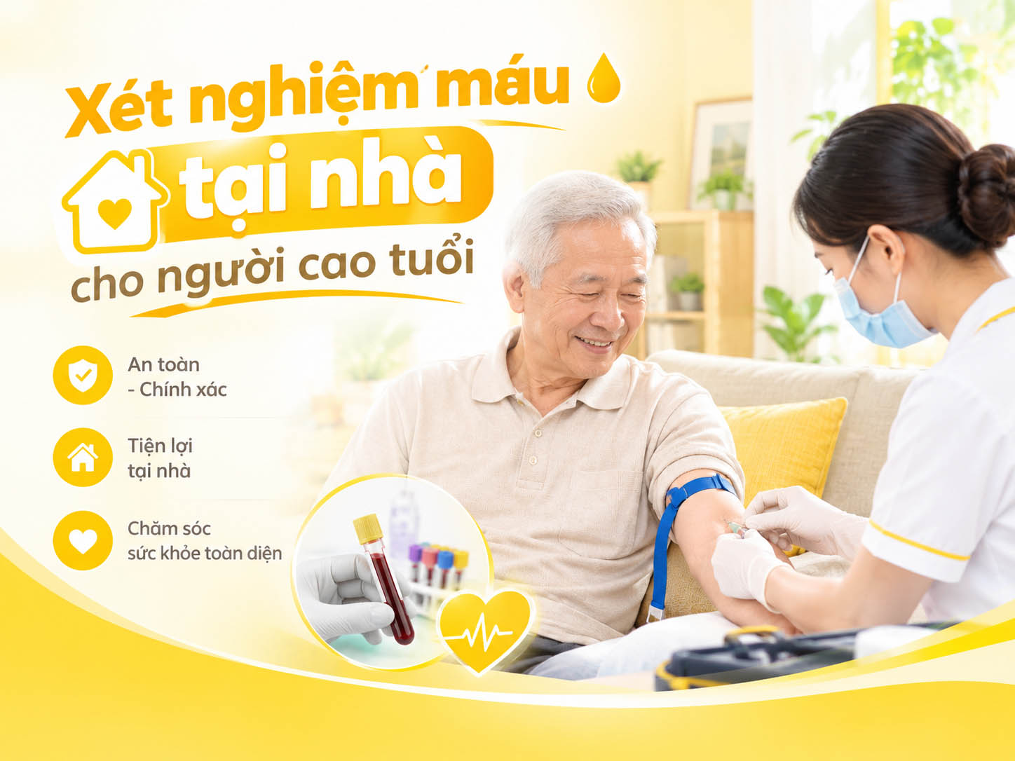 Xét nghiệm máu tại nhà cho người cao tuổi